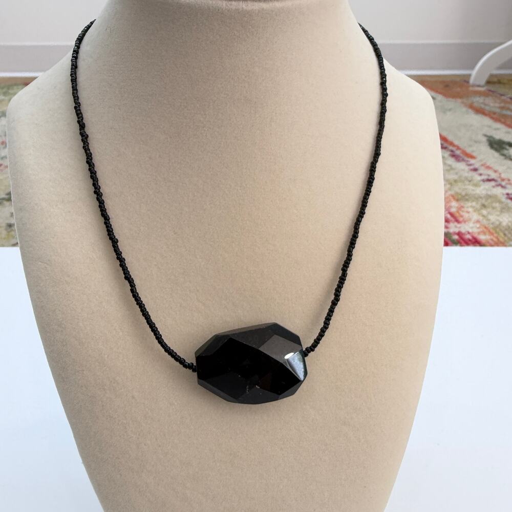 White House Black Market Black Statement Necklace - Picture 2 of 4